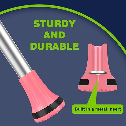 Miniatura 5 de supregear Puntas de bastón de 34 pulgadas (paquete de 2), almohadilla de goma de repuesto antideslizante para todo terreno, resistente, 0.75