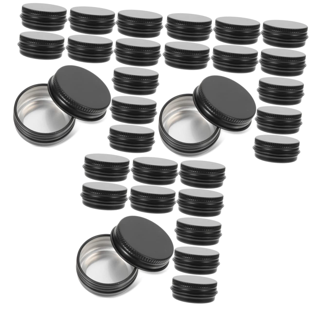 STOBAZA 72 Pcs Candle Jar Tin Containers with Screw Lid Round Metal Tin Aluminum Tin Jars DIY Candle Tin Container Tea Cans Tin Cans for Crafts Aluminum Screw Lid Round Tin Bottles