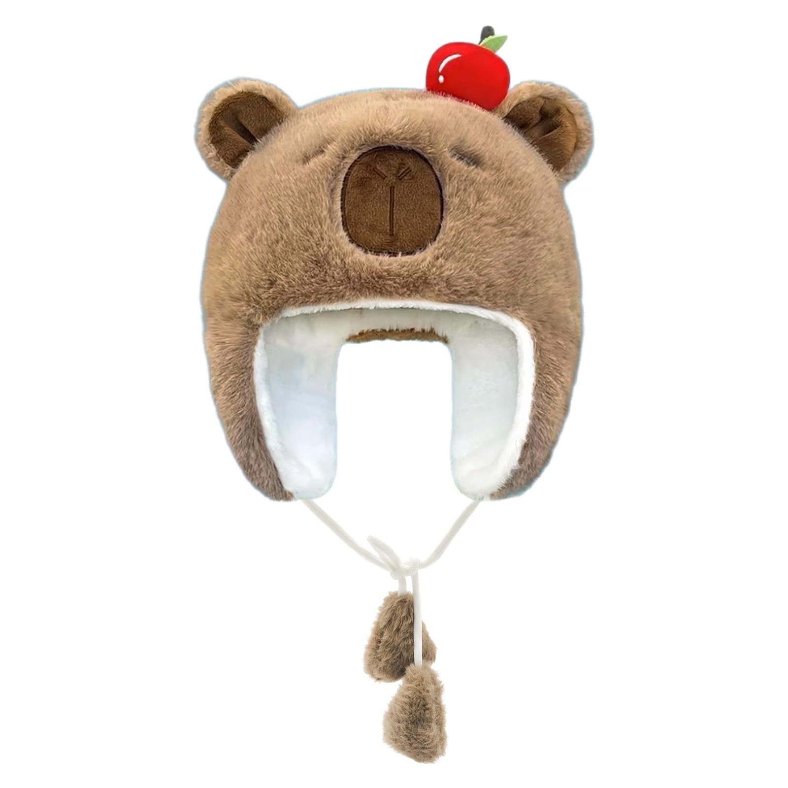 Rosyjska czapka, czapka zimowa typu chapka dla kobiet, Ushanka Pluszowa czapka Capybara, czapka ukryta w uszach, urocza czapka trapera, zimowa czapka z ochraniaczami na uszy na zimną pogodę