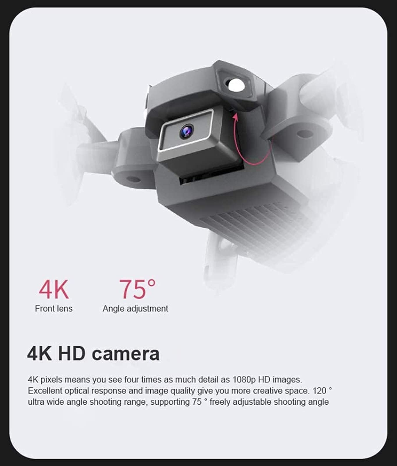 Drone para Adultos con cámara 4K UHD WiFi, FPV Quadcopter Plegable para Principiantes con Motor sin escobillas, Regreso a casa, GPS Sígueme (cámara 4k)