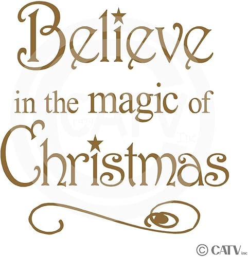 Miniatura 9 de Calcomanías de vinilo con texto en inglés "Believe in the Magic of Christmas" (Believe in the Magic of Christmas)