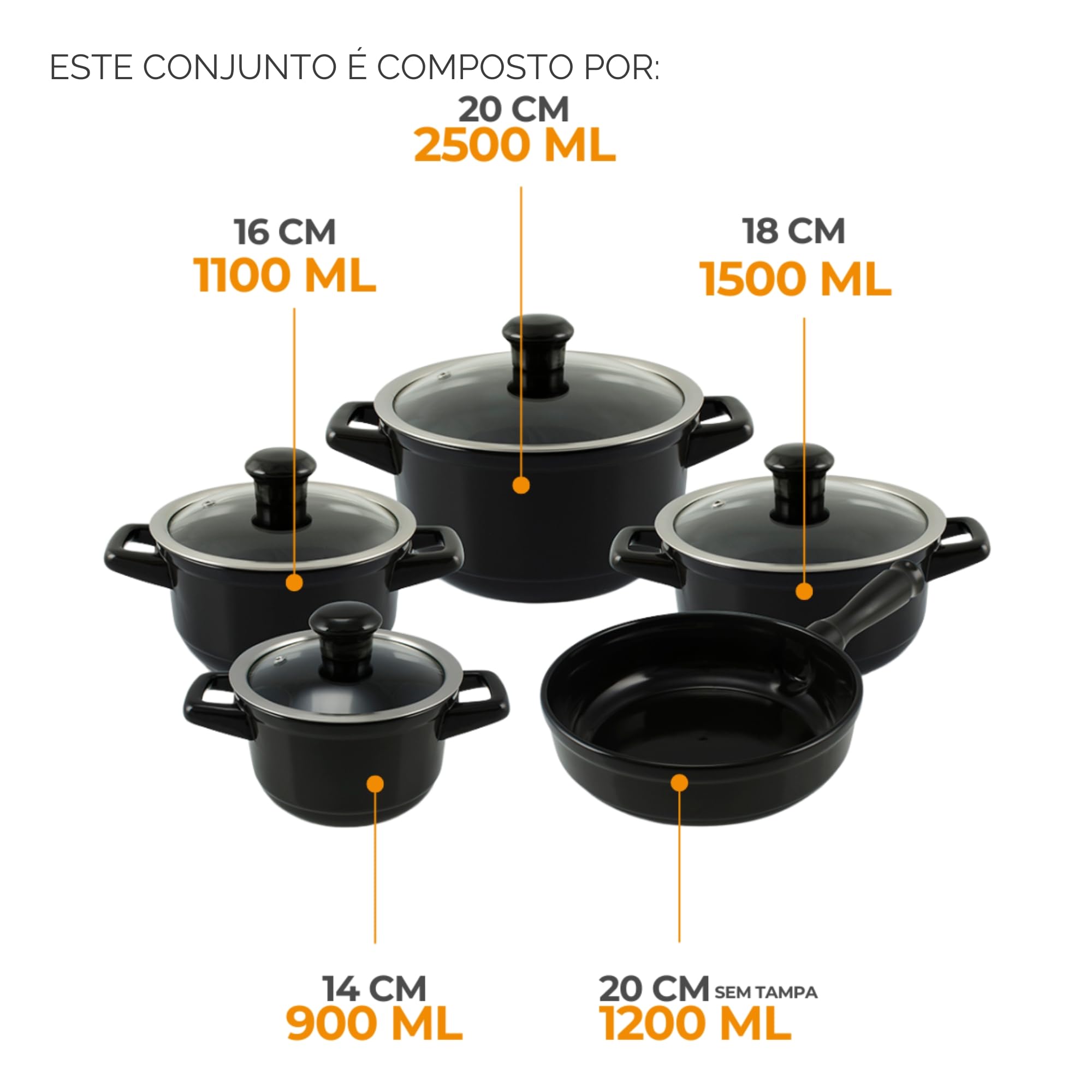 Panelas De Ceramica Pode Ir Ao Fogo Ceraflame Conjunto Panelas de Cerâmica  Duo Smart 5 Peças