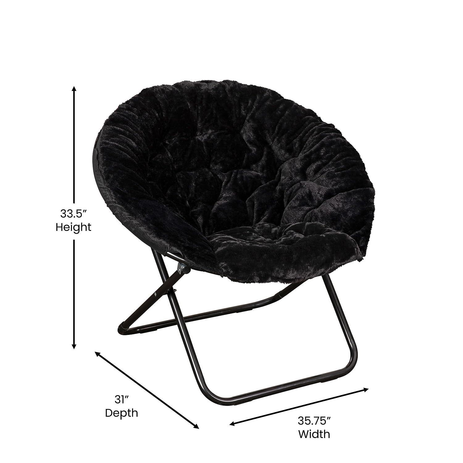 Amazon.com: Flash Furniture Gwen Oversize Folding Saucer Chair