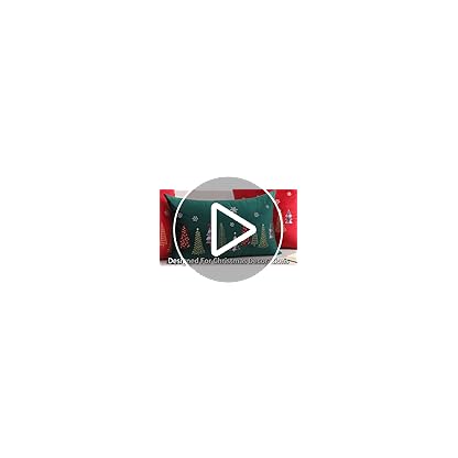 Tosleo 2 Stück Kissenbezug Weihnachten 40x60 cm Dekokissen Kissenhülle Grün Weihnachtsbaum Kissenbezüge für Sofa Wohnzimmer Schlafzimmer Festival Party – Bild 8