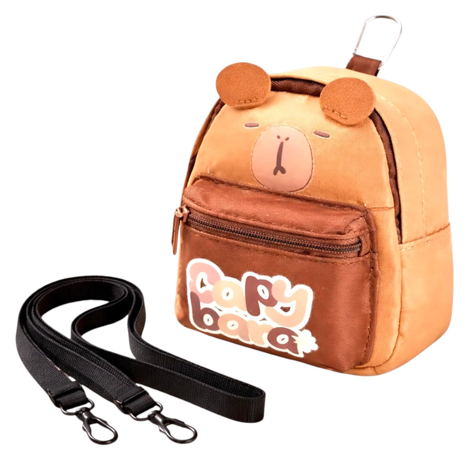 Cute Animal Mini Backpack Small Coin Purse Bag with Strap Mini Keyring for Grils Boys Key Holder Pouch for Coins Earbuds Key (Capybara)-image-25