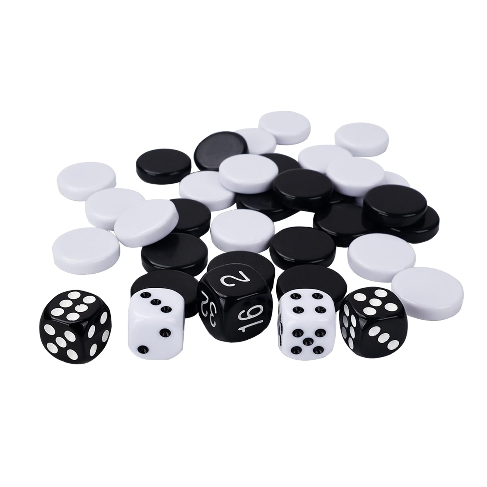 Andux Chess Backgammon Plastic Pieces Only Pawns Chess Pieces SLQQZ-02 (Backgammon Pieces)