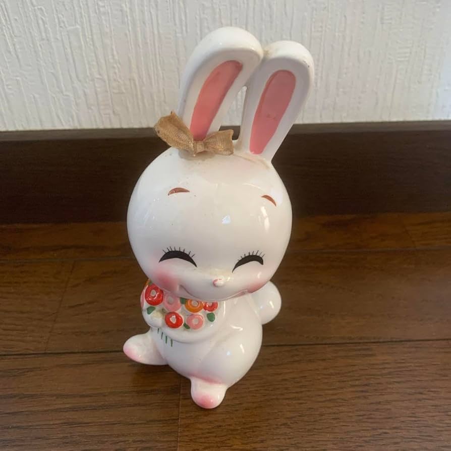 Amazon.co.jp: 昭和レトロ うさぎ貯金箱 内藤ルネ ヴィンテージ品