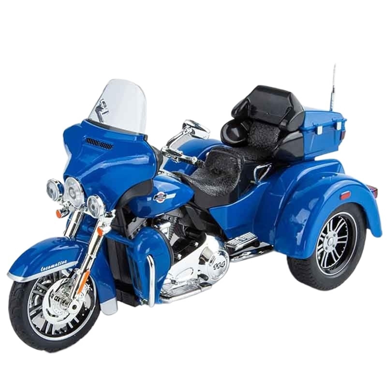 NFHGODLW For Harley For Davidson Luxury Tricycle Alloy Diecast Model Motorcycle Sound 1:9