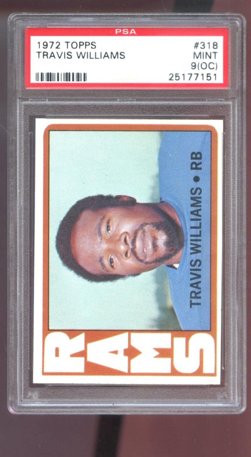 1972 Topps #318 Travis Williams PSA 9 (OC) Graded Football Card HIGH NUMBER NFL Los Angeles Rams