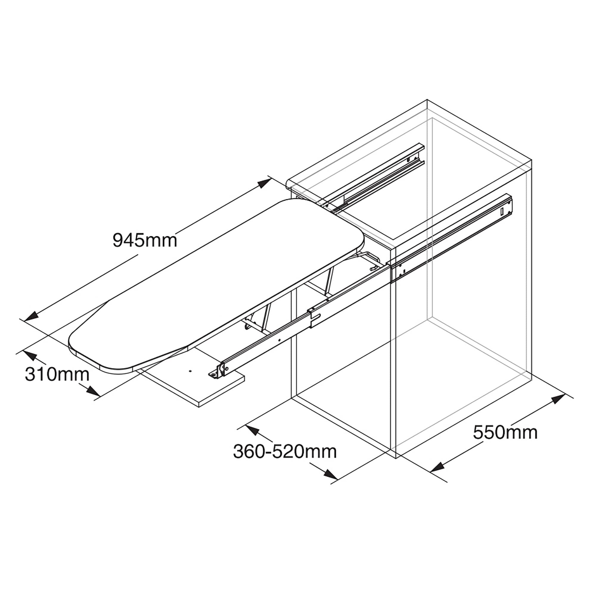 Emuca - Repuesto tela de tabla de planchar, Recambio funda de tabla de planchar extraíble, 950x300mm, algodón
