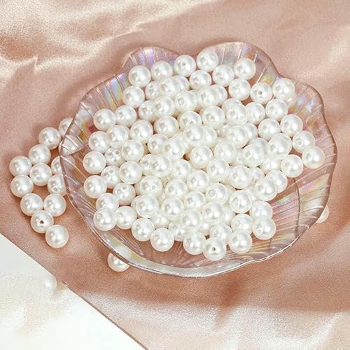 �A�N�����r�[�Y�A 3-16mm ABS�A�N�����͑��^�색�E���h�X�y�[�T�[�r�[�Y �}���`�J���[ �W���G���[���p(Beige,6mm 100pcs)