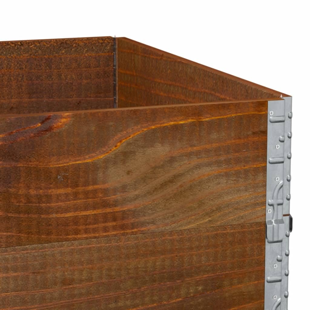 Paretali per Pallet 3pz Marroni 120x80cm Legno Massello di Pino, Movimentazione di Materiali,Pianali di carico e Pallet, 26.8kg-3295369
