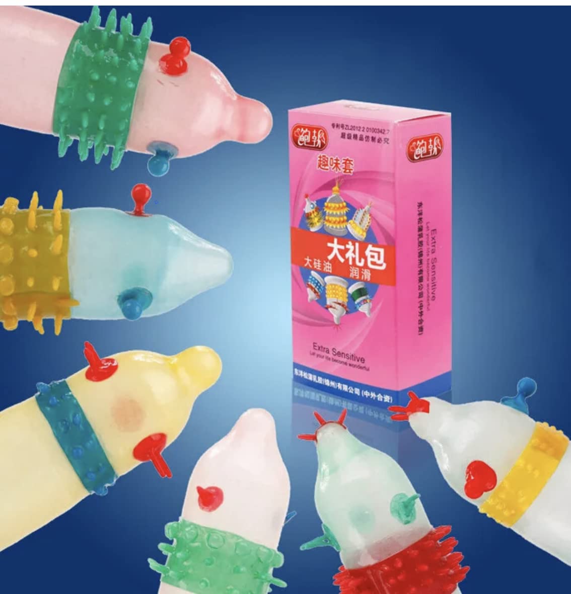 OSQUI Extra Long Dotted Time Delay Stimulate Love Spike Ribbed Bassed Climax Control Condoms For men (Pack Of 10 pcs)