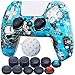 9CDeer 1 x Silicona Transferir Impresión Protector Grueso Cubrir Piel + 10 Apretones de Pulgar para Playstation 5 / PS5 / Dualsense Mando Hechicera