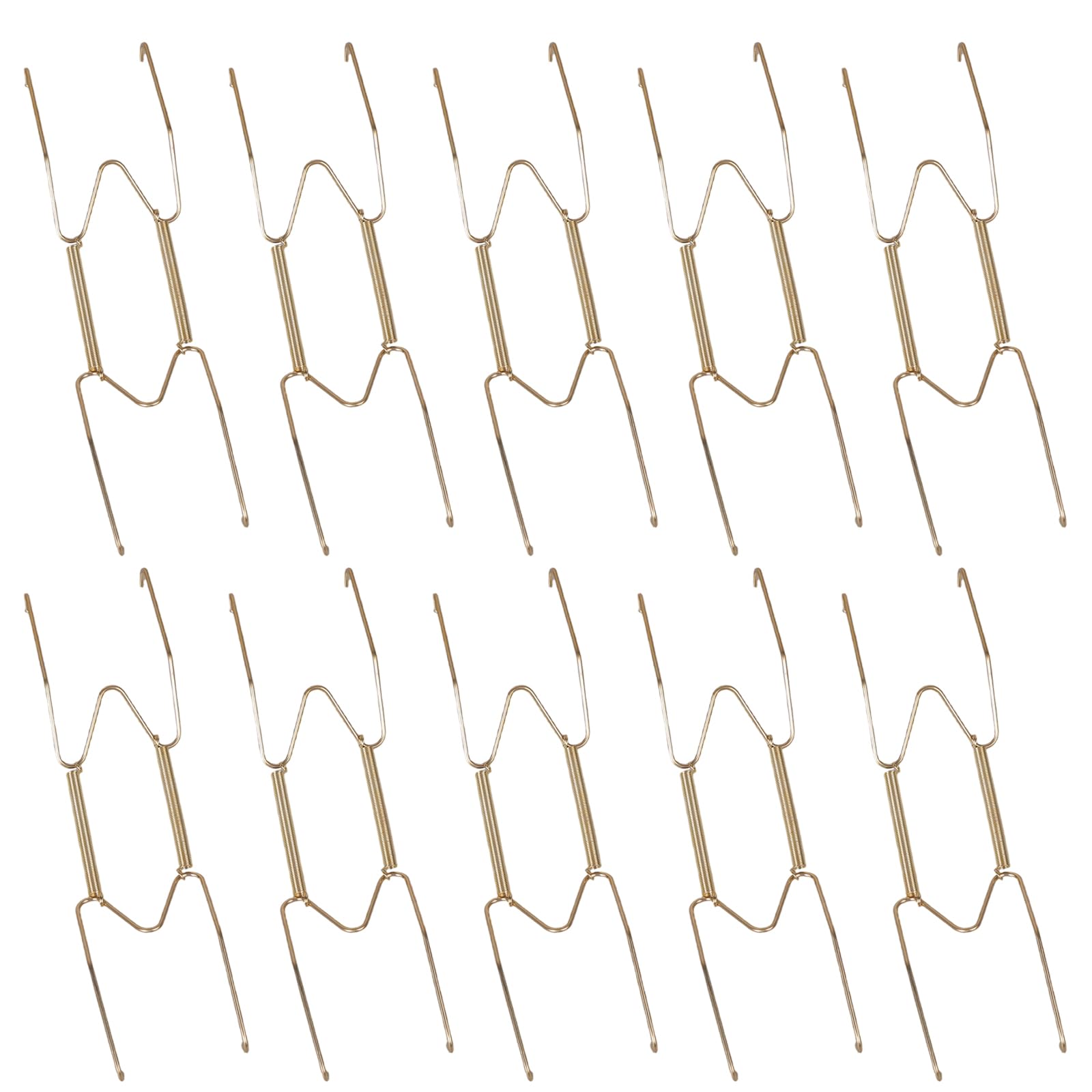 Apglsxy 8 Inches 10Pcs Invisible Steel Plate Hangers With Nonslip Spring For Stylish Home Decoration Steel Plate Hangers
