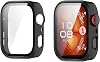 Compatible con Huawei Watch Fit 5 Pro Funda Protectora de PC de Cobertura Completa con Protector de Pantalla de Vidrio Templado Táctil Accesorios para Smartwatch (Negro) 5