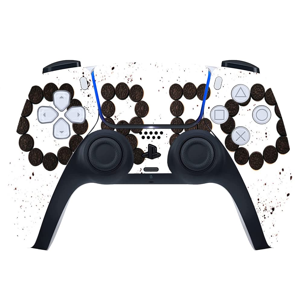 gadgets wrap printed vinyl decal sticker skin for sony playstation 5 ps5 controller only - oreo