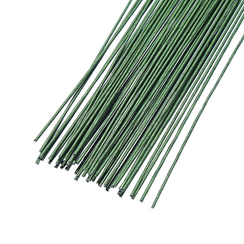 decora 18 gauge dark green floral paper wrapped wire 16 inch50package