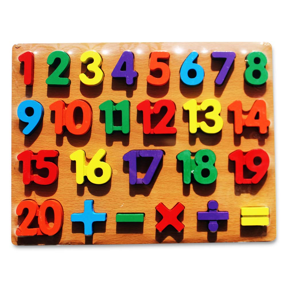 UKR Digits Board Wooden Numbers Puzzle Sturdy