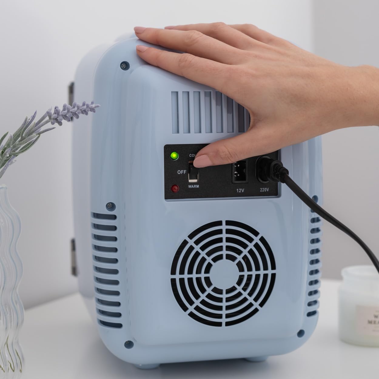 Flamingueo Frigorifero Piccolo - Mini Frigo 4L, Frigo 12V/220V, Mini Frigo da Camera, Raffreddamento e Riscaldamento, Frigo Piccolo da Ufficio