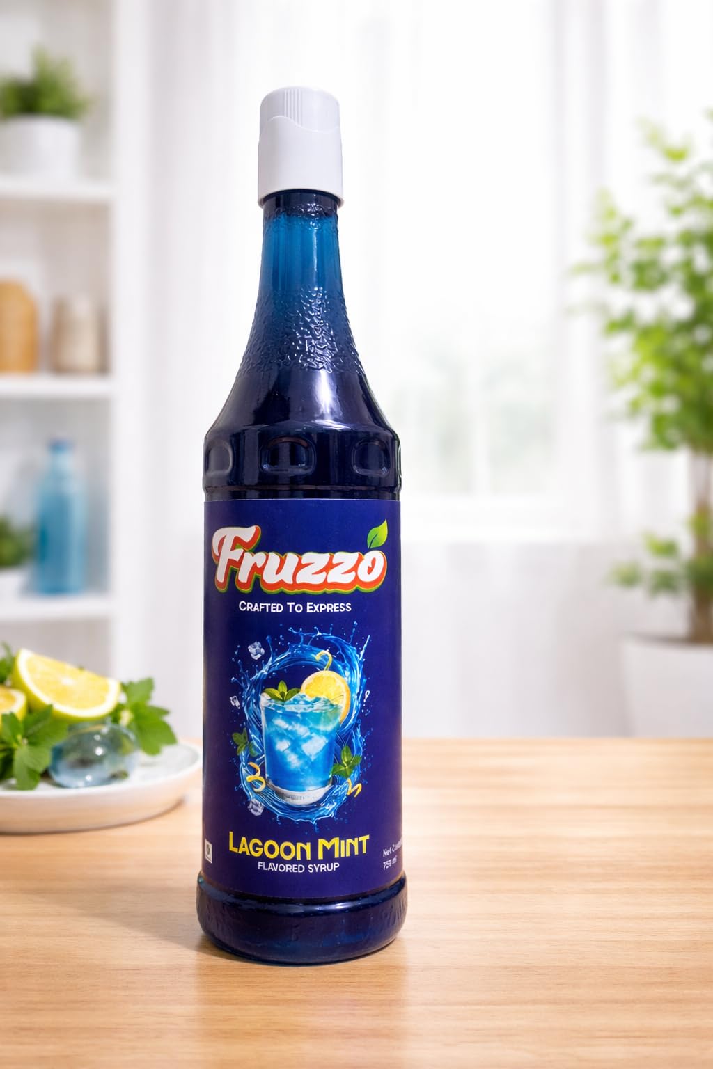 ソフトドリンク FuamamaShop Fruzzo Lagoon Mint Flavoring Syrup, Cool & Refreshing Mint Flavour