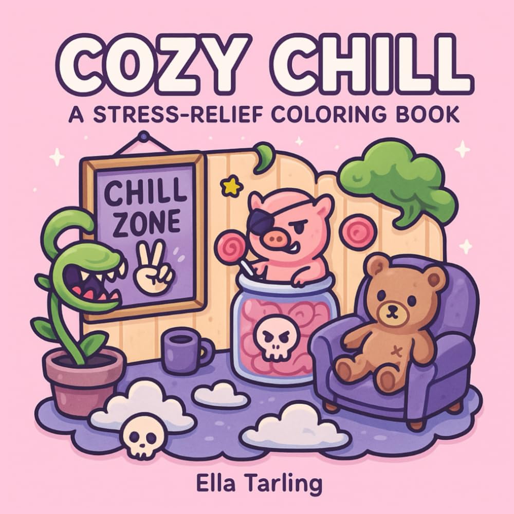 Cozy Chill: A Cute & Fun Stress-Relief Coloring Book for Adults and Kids