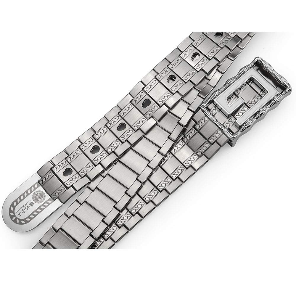 KSTYLE Ceinture Métallique Hommes Autodéfense en Métal Chaîne - Fitness Jeunesse Sauvage Longue Plein Air, 125 cm