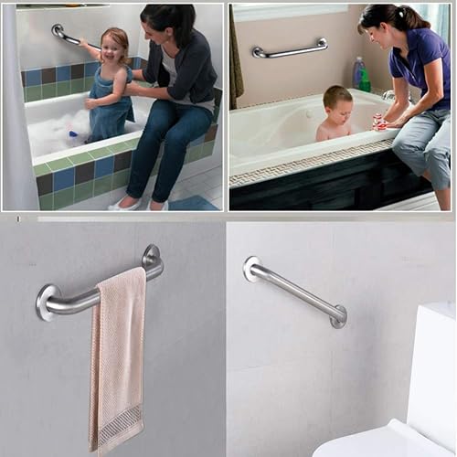 Miniatura 7 de Barra de agarre de acero inoxidable para baño, mango de seguridad para ducha, soporte para toallas, manija de puerta para niños ancianos,