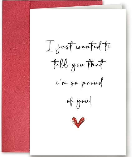 SuperShunhu Tarjeta Proud of You, tarjeta de felicitación para amigos, hijo, hija, tarjeta de graduación, nueva tarjeta de trabajo, tarjeta de