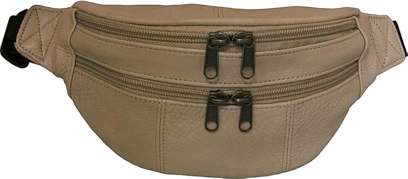 beige fanny pack