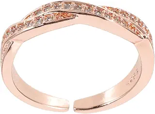 [Toyvian] 女性用ジルコニアリング 調節可能なオープンリング レディース用 シンプルで流行のデザイン anillo