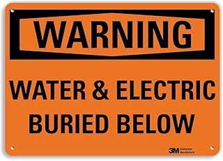 SmartSign “Warning - Water & Electric Buried Below†Sign | 10