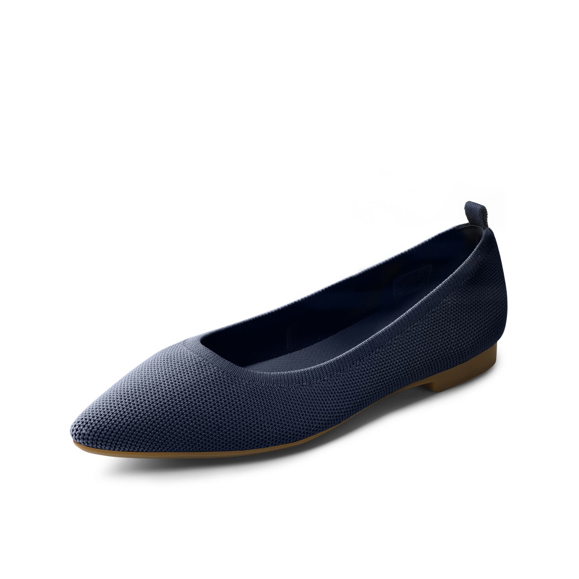 Photo 1 of Women's Pointed Toe Removable Ankle Strap Ballet Flats, Comfortable Dressy Flat Shoes Casual Work Office Shoes 8 Navy