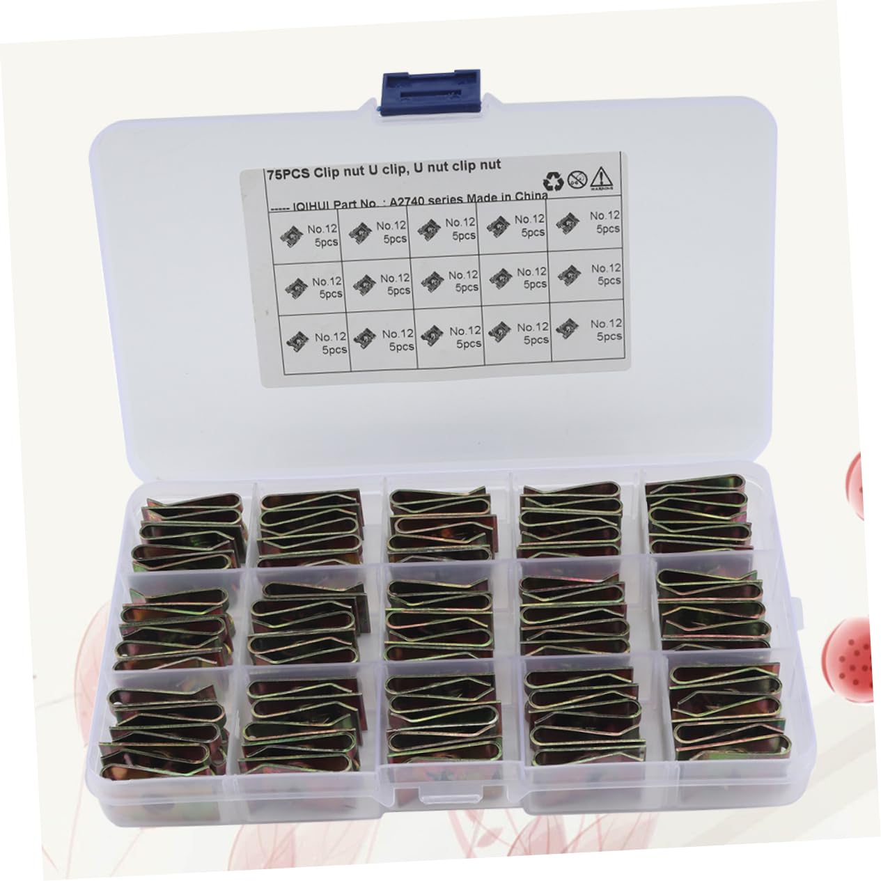 Wakauto 75 Pieces Your Write Nuts Nut Clip Nuts Automotive Spring Nuts Screw U Clip Clips Self Tapping Screw Stainless Steel Base