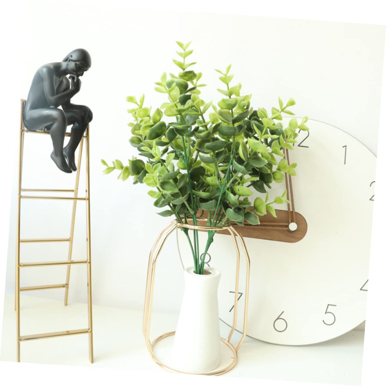 ABOOFAN 14 STK Simulierter Eukalyptus Dekoration für den Balkon kunstpflanze Blumentopfdekorationen Eukalyptuspflanzen künstliche Pflanzen Anlage künstlicher Blattbaum gefälschte Pflanze
