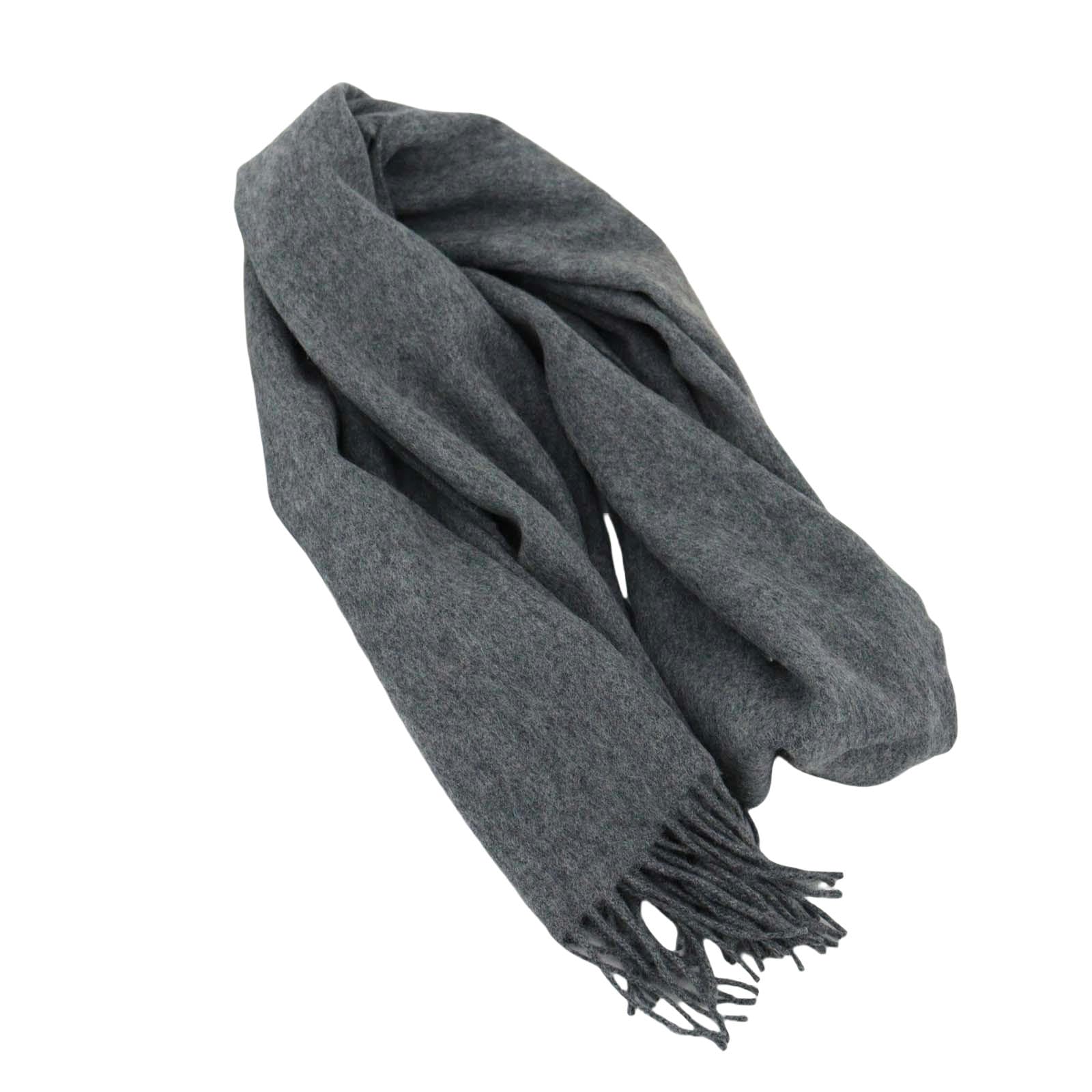 Schal Für Damen Winter Frau Form Wollschal Mode, Einfache Und Grundlegende Dicke Blase Shows-grau 2-180 * 30 cm