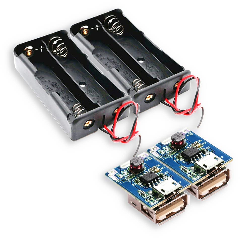 SP 18650 Lithium Battery Holder Case/Mount/Socket with DIY Powerbank Modulefor Rechargeable Battery Charging Combo - Pack of (2 Case + 2 Module )-image-38