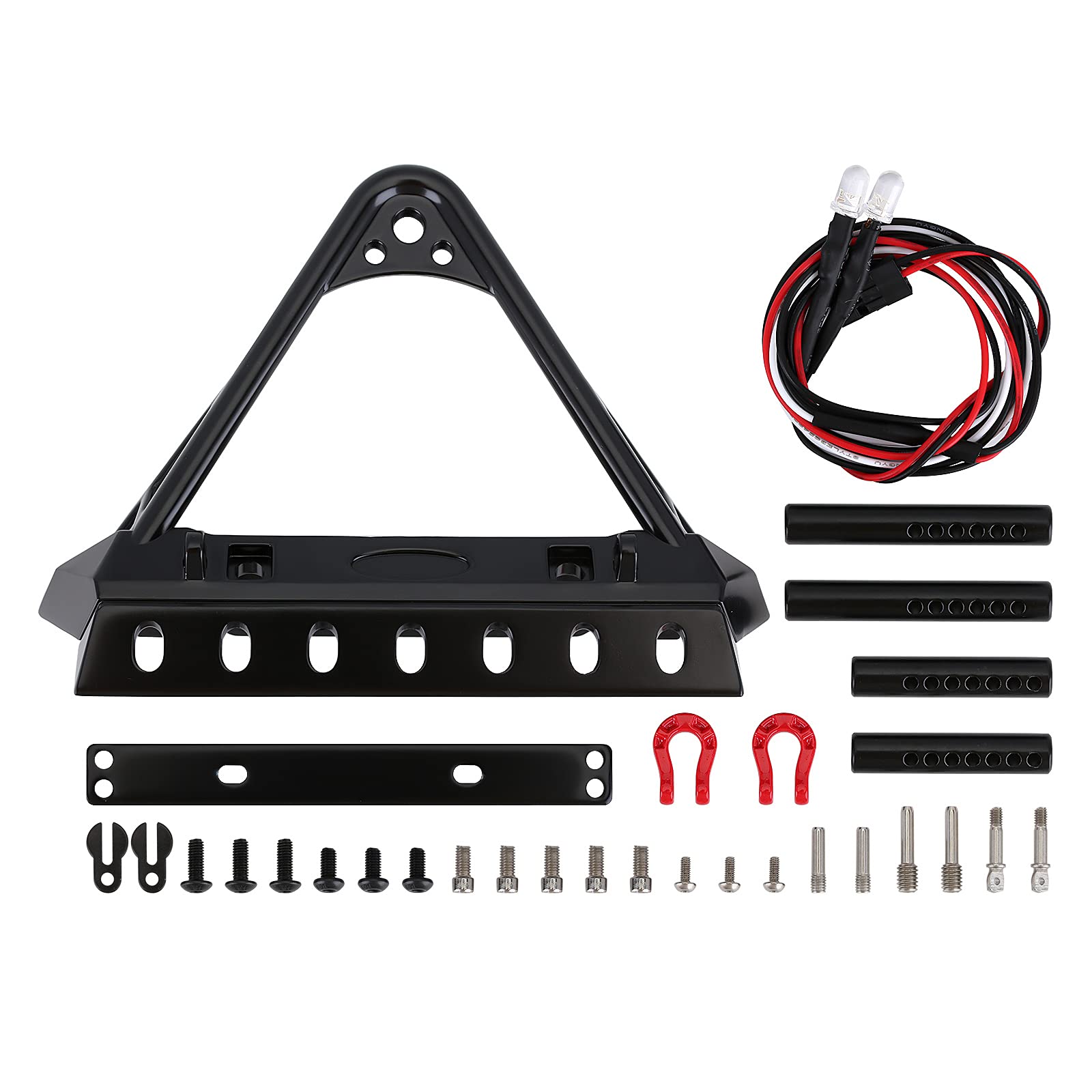 INJORA RC Paraurti Metallo Front Bumper per 1:10 RC Crawler Axial SCX10