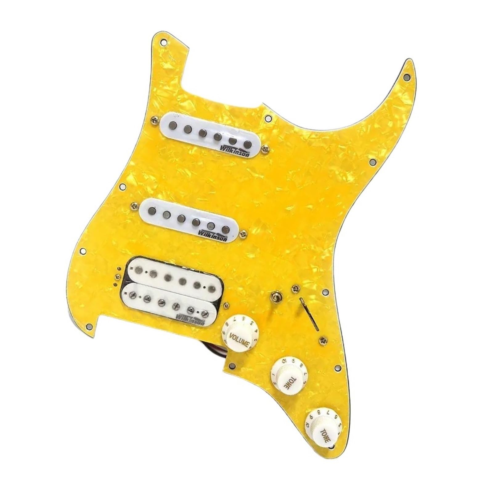 Pastilla Golpeador Pastillas Humbucker Alnico 5 para guitarra SSH juego de golpeador cargado precableado para guitarras eléctricas St piezas de repuesto