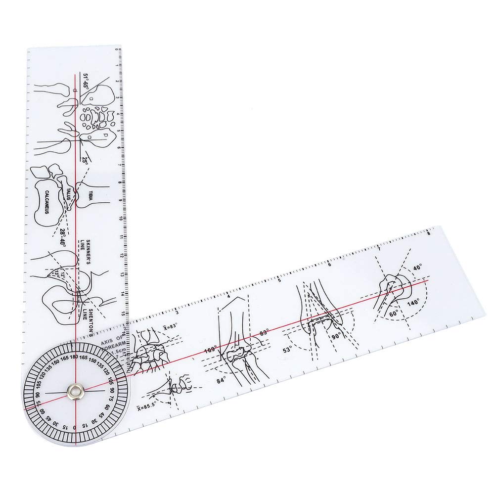 Goniomètre Médical, Plastique Goniometre Kiné Medical Goniomètre 6/8/10 pouces 3 pièces Multi-Règle Goniomètre Angle Colonne Vertébrale