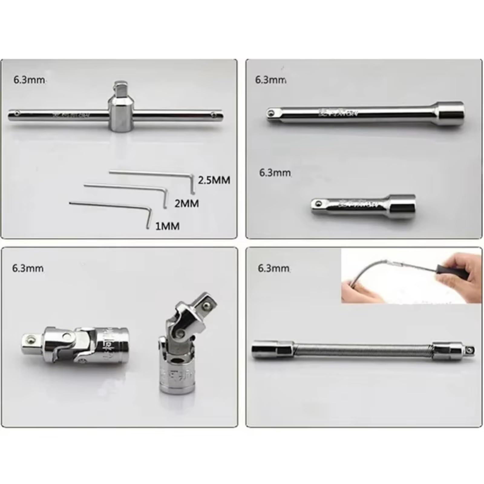 Set attrezzi da officina 46 Pz/set Kit Strumenti Riparazione Auto Chiave A Tubo Strumento Riparazione Auto Chiave Dinamometrica A Cricchetto Strumenti Riparazione Auto Utensili A Mano