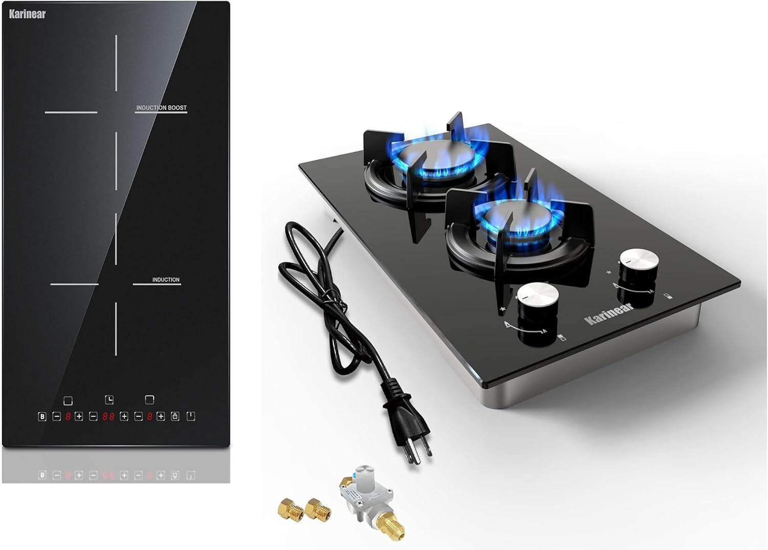 Estufa Vitrocerámica 2 Puestos 12 Pulgadas Empotrable