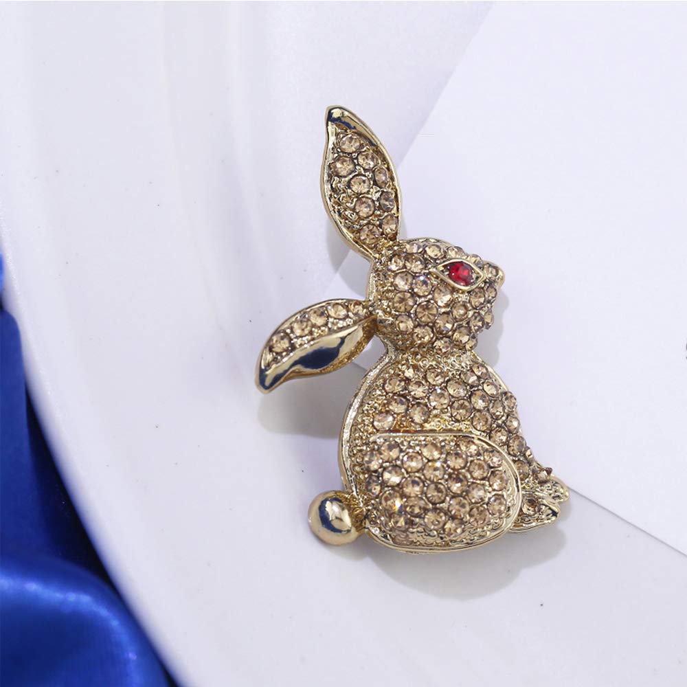 Uteruik 1pcs Retro Vintage Rabbit Bunny Brooch Pins for Women Alloy 25 * 40mm Brooches