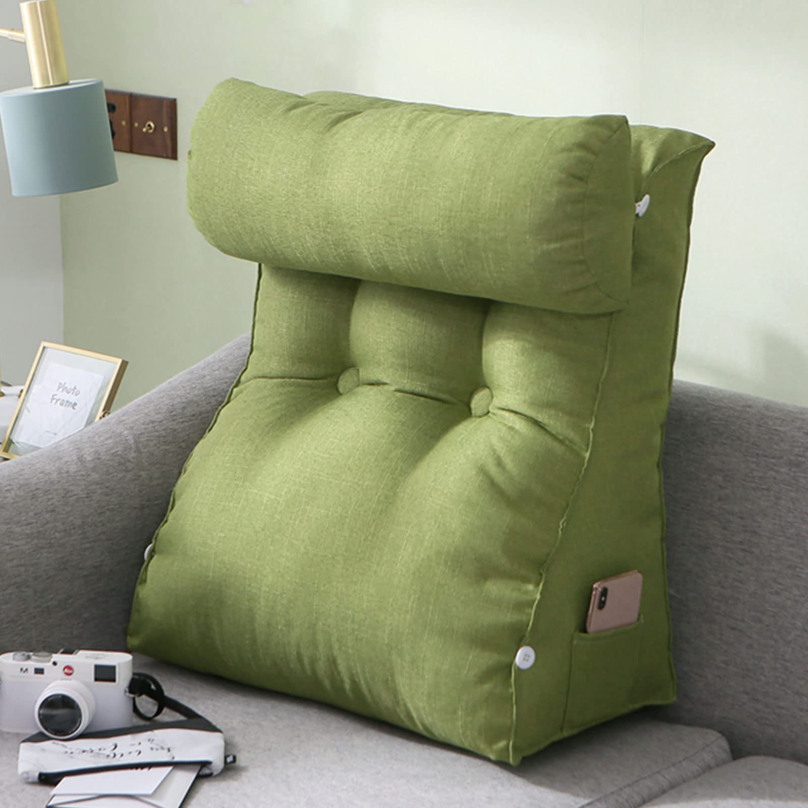 CLEMMO Reading Pillow,Lumbar Support Cushion,Back Rest Support Reading Cushion,Wedge Adult Backrest,Great As Backrest For Books Or Gaming
