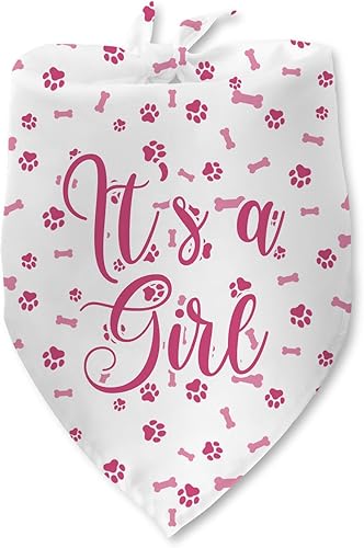 It's a Girl Dog Bandana Gender Reveal Dog Bandana Baby Announcement Dog Bandana Photo Props Accessories for Pet Dog Lovers Gifts
