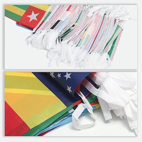 Miniatura 10 de Banderas de 50 países, bandera nacional de cadena internacional, bandera de países del mundo en cada continente, eventos deportivos de la Copa