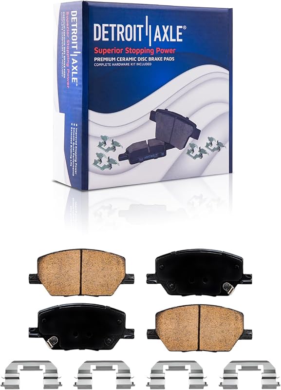 Pastilhas de freio dianteiras cerâmicas Detroit Axle P-1811 para Jeep Compass, Renegade, Fiat 500X e Dodge Hornet – 2 unidades