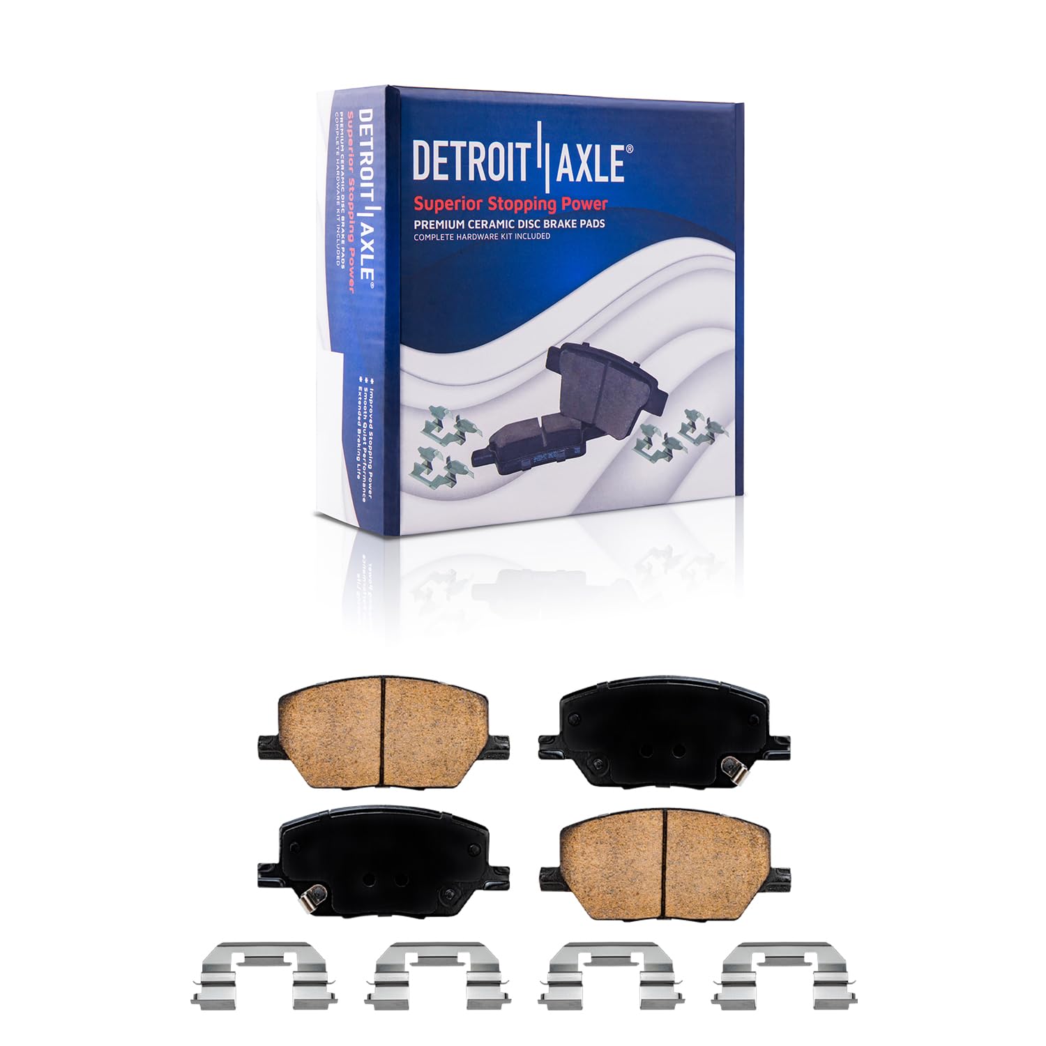 Detroit Axle - Front Brake Pads for 2017-2025 Jeep Compass Dodge Hornet