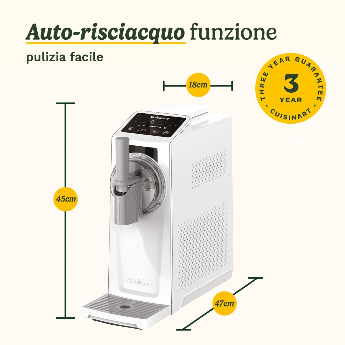 Cuisinart Frost Fusion® - Bevande ghiacciate e gelato soft in 1 | 6 programmi | Granite, cocktail frozen, frappè, vino ghiacciato, sorbetto e gelato soft | Senza ghiaccio | Pronto in 25 min | Autopuli