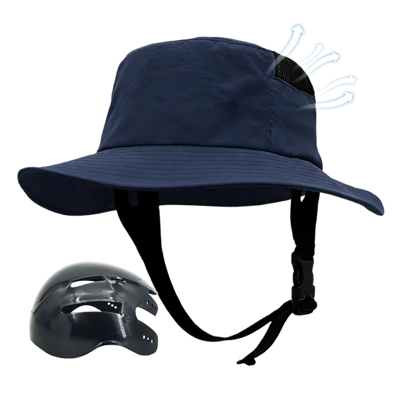 Gorro con protección craneal tipo casco y sombrero de sol 8